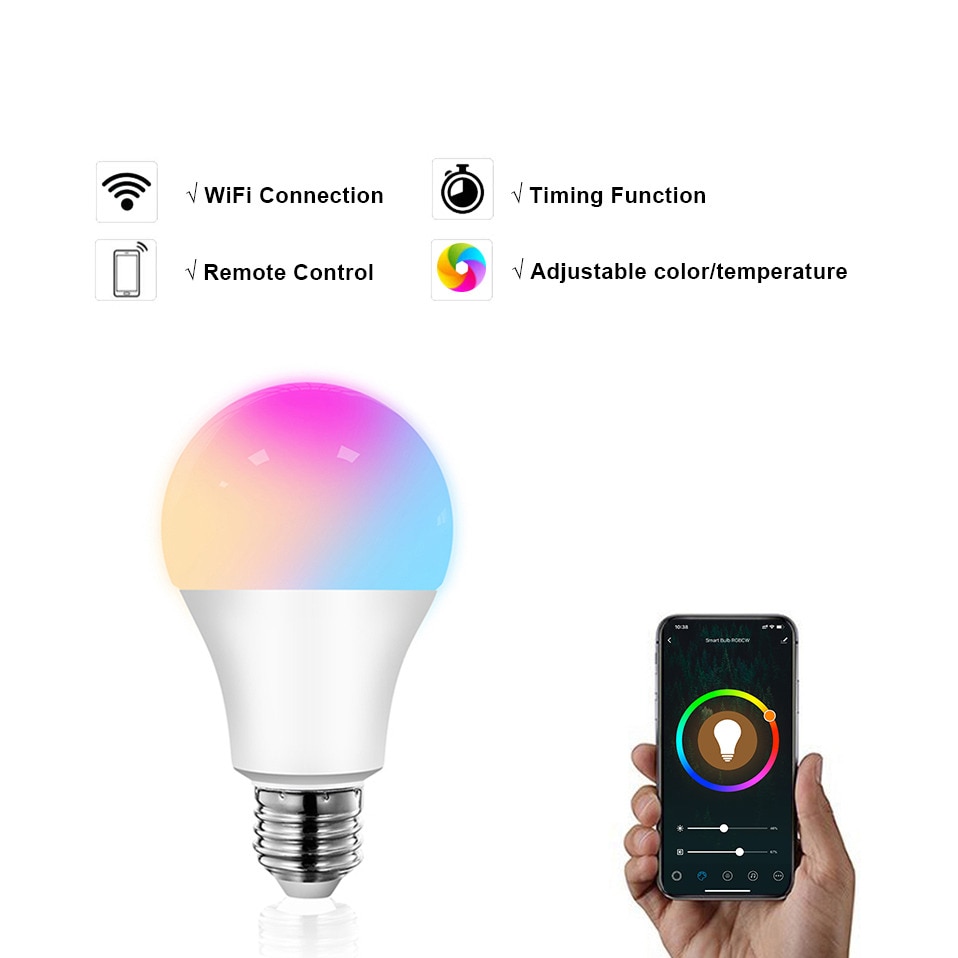 LED Bulb with Smart Life APP, Voice Control for Google Home, Alexa
