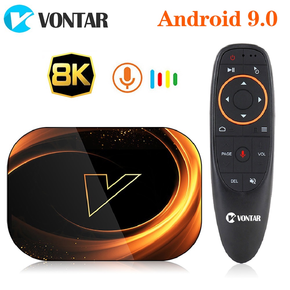 2020 VONTAR X3 4GB 128GB 8K TV BOX Android 9 Smart Android TVBOX 9.0 Amlogic S905X3 Wifi 1080P 4K décodeur 4GB 64GB 32GB